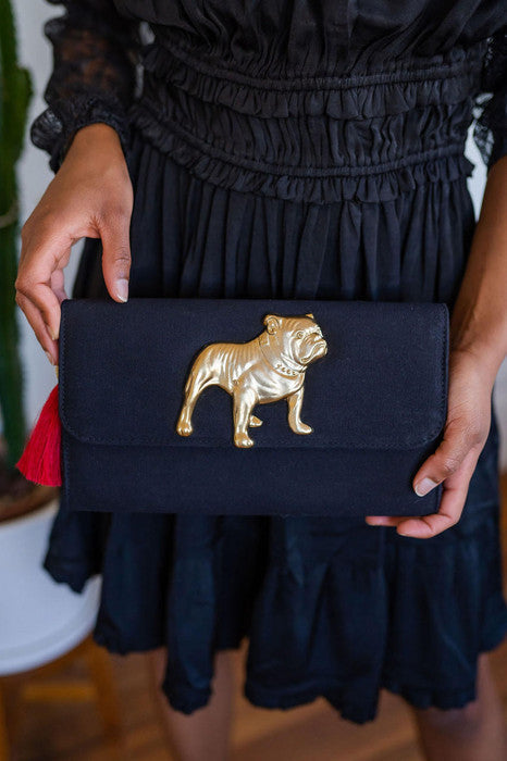 Avery Clutch - Black - Bulldog