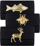 Avery Clutch - Black - XL Gold Charms-1