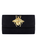 Avery Clutch - Black - XL Gold Charms-6