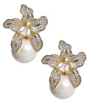 Beth - Rhinestone & Pearl Stud-1