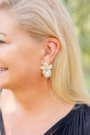 Beth - Rhinestone & Pearl Stud-2