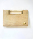 Chloe Clutch - Straw - Gold Charm-10