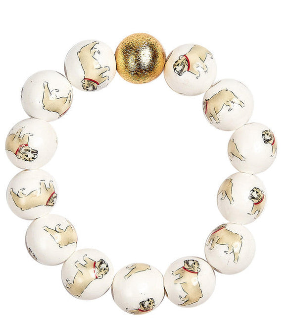 Georgia Beaded Bracelet - Bulldog - Gameday Collection