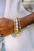 Georgia Beaded Bracelet - Freshwater Pearl and 14mm-4