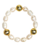 Georgia Beaded Bracelet - Freshwater Pearl and 14mm-6