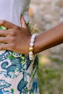 Georgia Beaded Bracelet - Freshwater Pearl and 14mm-5
