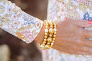 Georgia - Gold  & Freshwater Pearl Beaded Bracelet-3