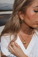Gold Dune Charm Necklace - 18k Gold Plated - Jess Fay Collection-3