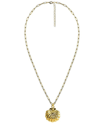 Gold Dune Charm Necklace - 18k Gold Plated - Jess Fay Collection