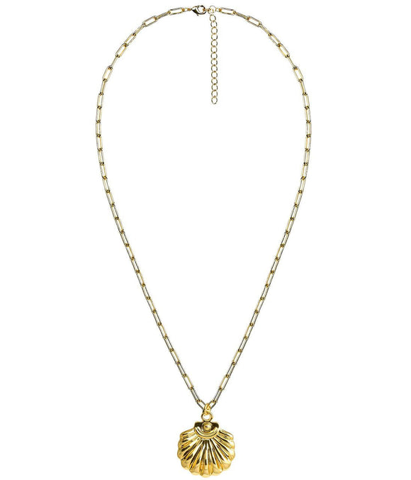 Gold Dune Charm Necklace - 18k Gold Plated - Jess Fay Collection