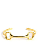 Gold Horse Bit Cuff - 18k Plated-6