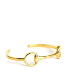 Gold Horse Bit Cuff - 18k Plated-3