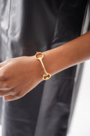 Gold Horse Bit Cuff - 18k Plated-4