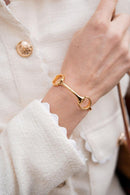 Gold Horse Bit Cuff - 18k Plated-2