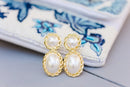 Jackie Pearl & Gold Roped Statement - Earrings - Belle of  the Ball-8