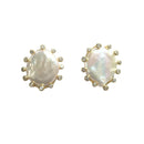 Lexi - Mother of Pearl Stud Earring - Broke Brooke-1