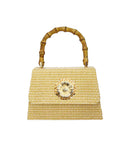 Straw Lulu Bag with Bamboo Handle-9