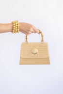 Straw Lulu Bag with Bamboo Handle-3