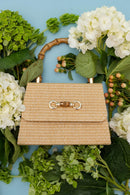 Straw Lulu Bag with Bamboo Handle-1