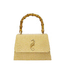 Straw Lulu Bag with Bamboo Handle-12
