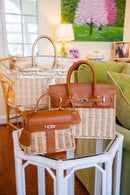Margo Camel -  Wicker Handbag-6