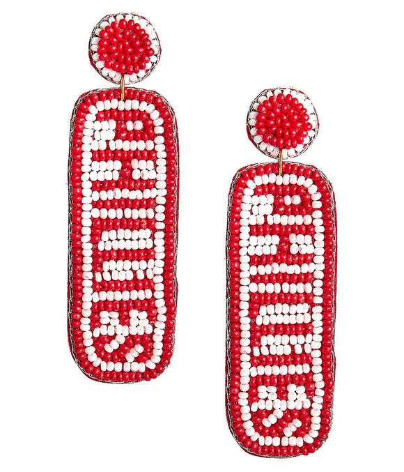Phillies Drop  - Fabric Backed Earrings