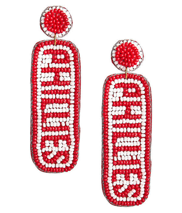 Phillies Drop  - Fabric Backed Earrings