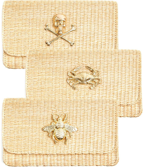 Ruby Straw Clutch