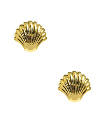 The Meeghan - Gold Shell Stud - 18k Gold Plated - Meeghan Mullin x Lisi Lerch Collection - 0