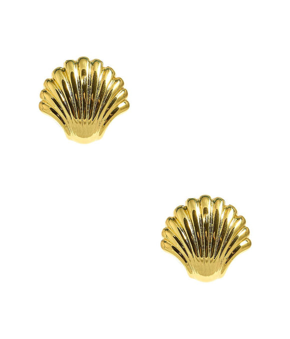 The Meeghan - Gold Shell Stud - 18k Gold Plated - Meeghan Mullin x Lisi Lerch Collection