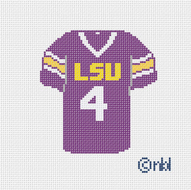 LSU Football Jersey Needlepoint Canvas
