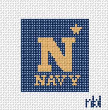 Navy Mini Square Needlepoint Canvas, 2.2 x 2.2 in.