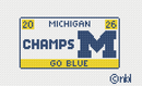 Michigan License Plate- CHAMPS-1