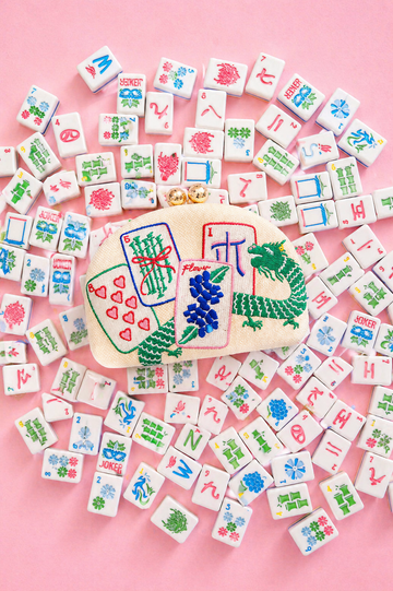 Mahjong Clutch- Embroidered - 0