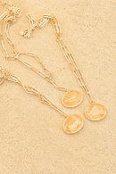 Map - Beach Tag Charm Necklace – 18k Gold Plated-1
