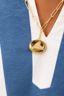 Map - Beach Tag Charm Necklace – 18k Gold Plated-9