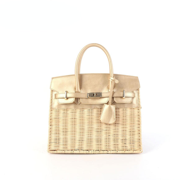 Margo Camel -  Wicker Handbag