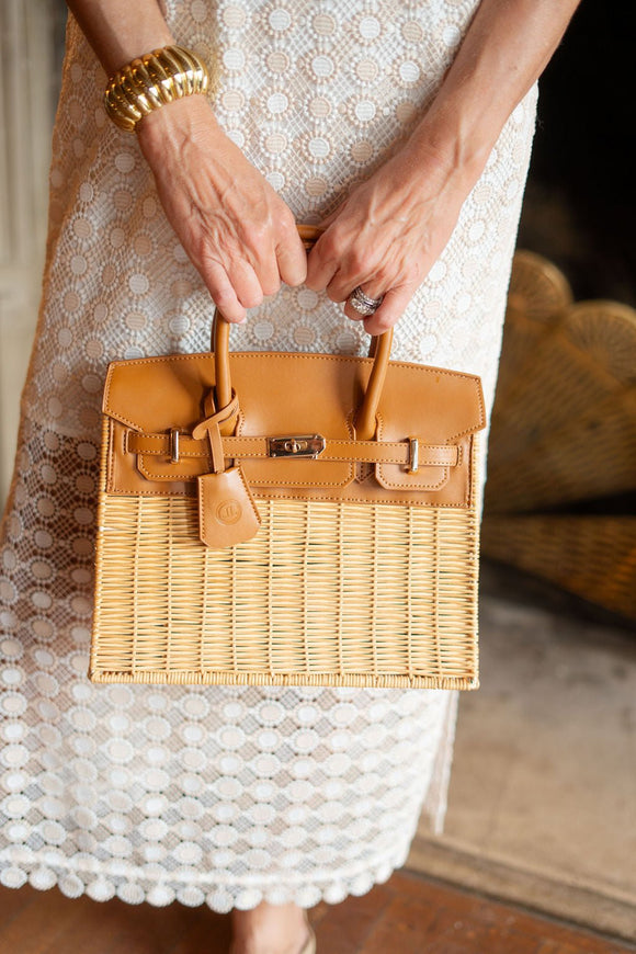 Margo Camel -  Wicker Handbag