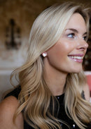 Martha - Heart Mother of pearl stud earring - 18k gold plated-Darby Clark Collection-2