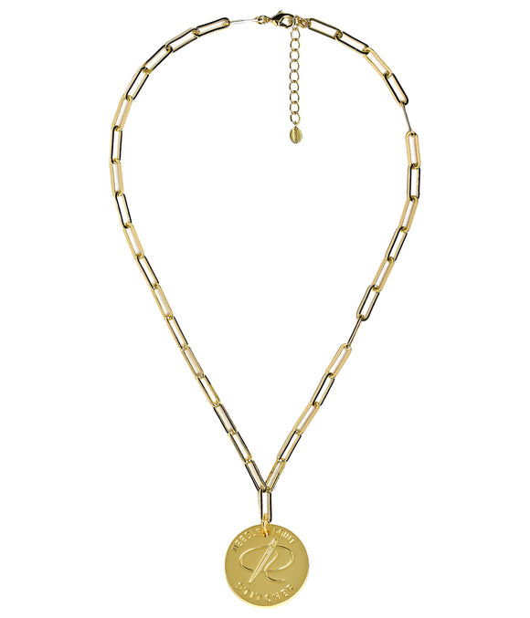 Lisi Lerch x NBL Needlepoint Stitcher Tag Necklace- 18K Gold Plated