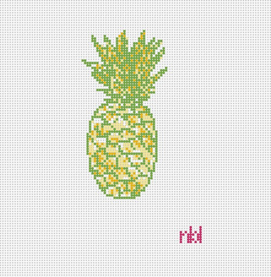 Pineapple 4 inch - Needlepoint by Laura