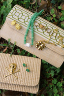 Puffy Shamrock Necklace with gold chain - 18k Plated Necklace-3