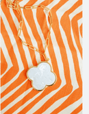 Riley Large Clover Shell Necklace - 18k Plated Paper Clip Chain-1