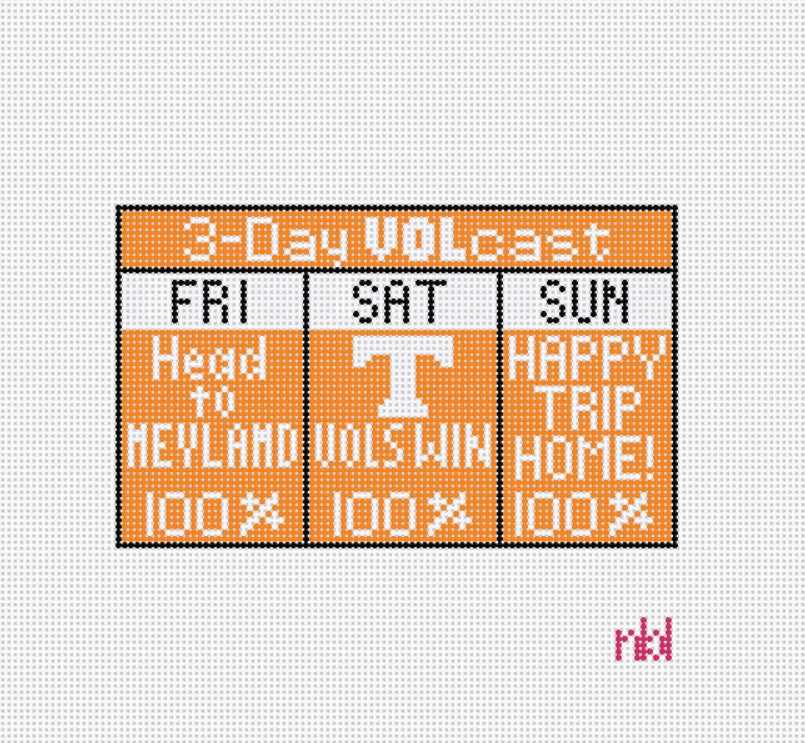 Tennessee VOL Cast - Needlepoint by Laura