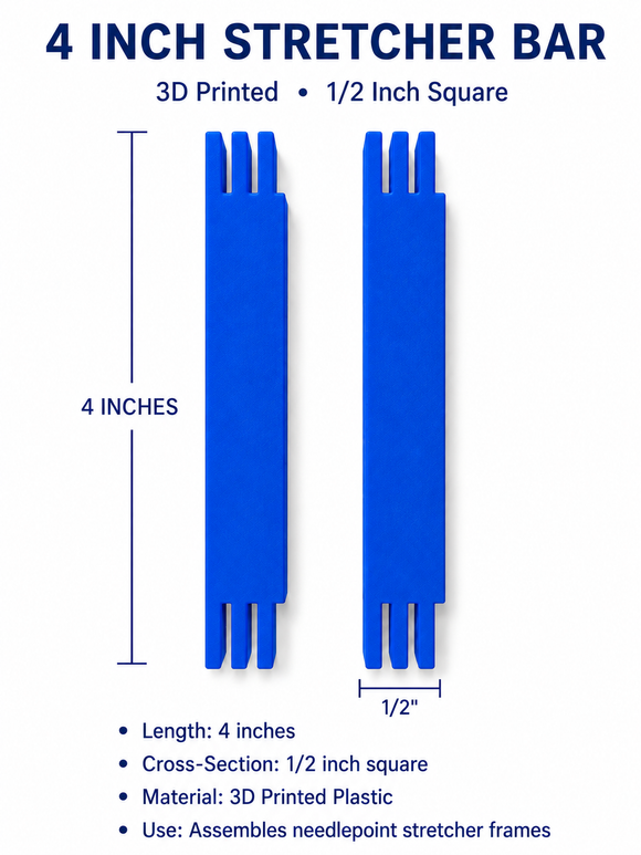 Stretcher Bars- 3D 4 inch pair