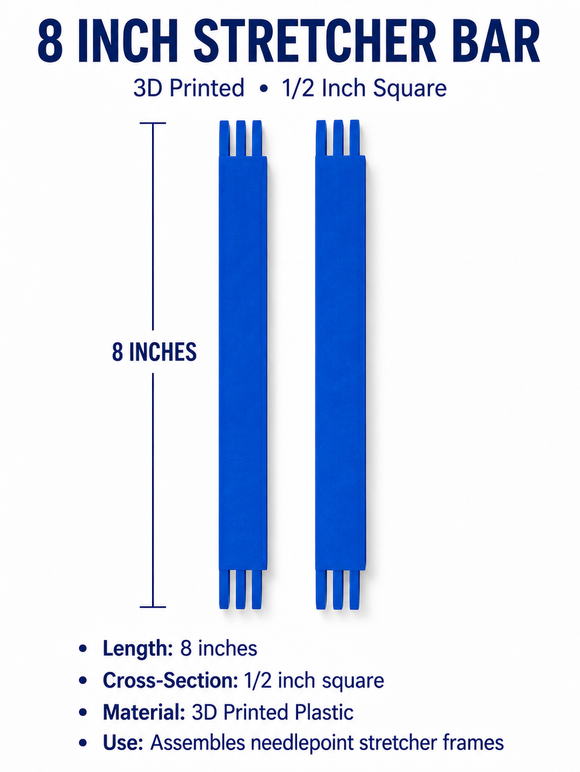 Stretcher Bars- 3D 8 inch pair