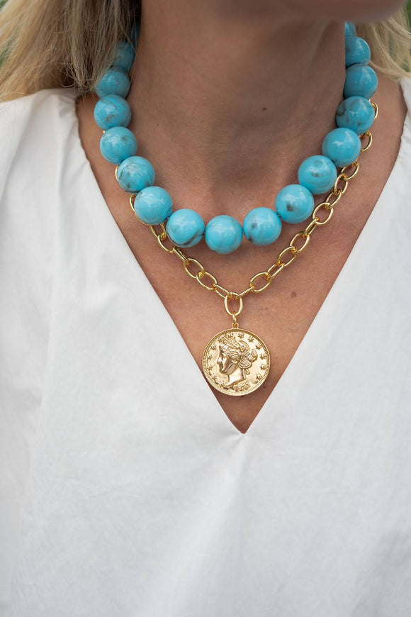 Ryan Beaded Acrylic Necklace