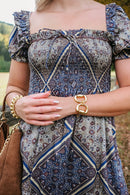 Sarah Large Snaffle Bracelet - 18k Gold Plated-2