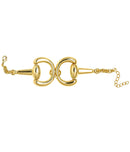 Sarah Large Snaffle Bracelet - 18k Gold Plated-1