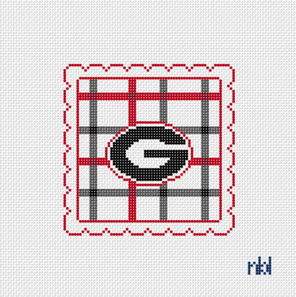 Georgia Scalloped edge needlepoint canvas 4.5 on 18 mesh